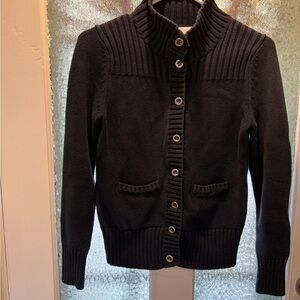 Banana Republic Navy Blue Button-Up Cardigan Sweater S